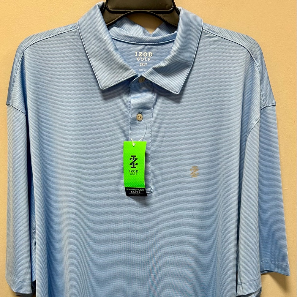 IZOD Men's Blue Polo Shirt Sz 2XLT NWT
